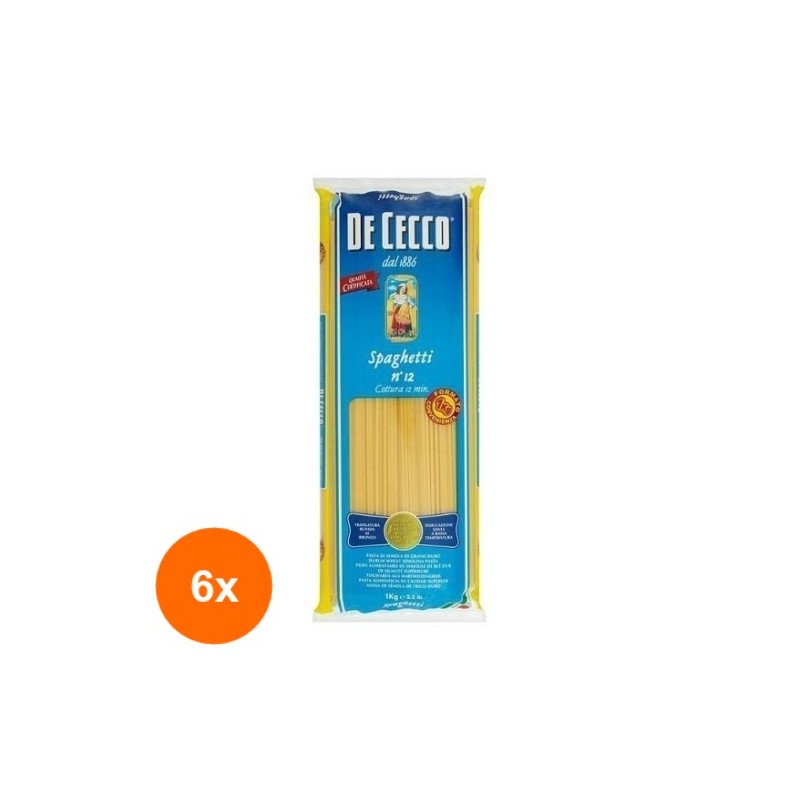 Set 6 x Paste Spaghetti De Cecco 1 Kg
