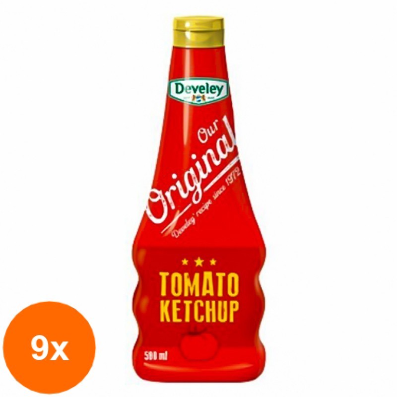 Set 9 x Ketchup Reteta Originala Develey 547 g