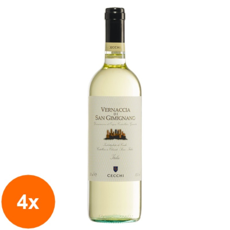 Set 4 x Vin Vernaccia Di San Gimignano Cecchi, 0.75 l