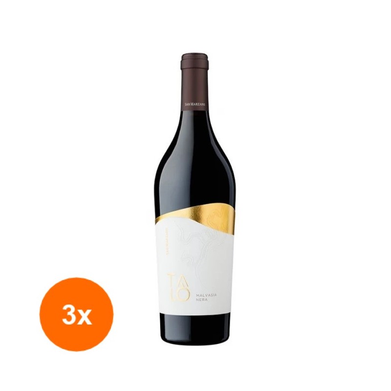 Set 3 x Vin Rosu Talo Malvasia Nera Salento IGP San Marzano 13,5% Alcool 750 ml