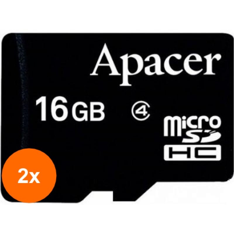 Set 2 x Card Micro SDhc 16GB Clasa 10 Apacer