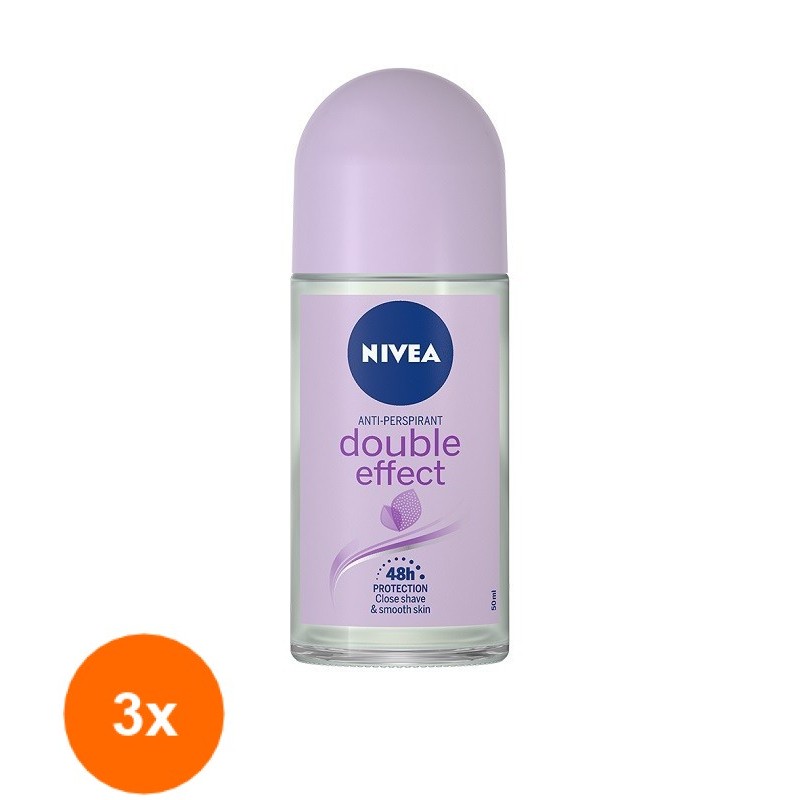 Set 3 x Deodorant Roll-On Double Efect Nivea Deo 50ml