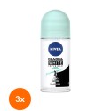 Set 3 x Deodorant Roll-On Invisible Black & White Fresh Nivea Deo 50ml
