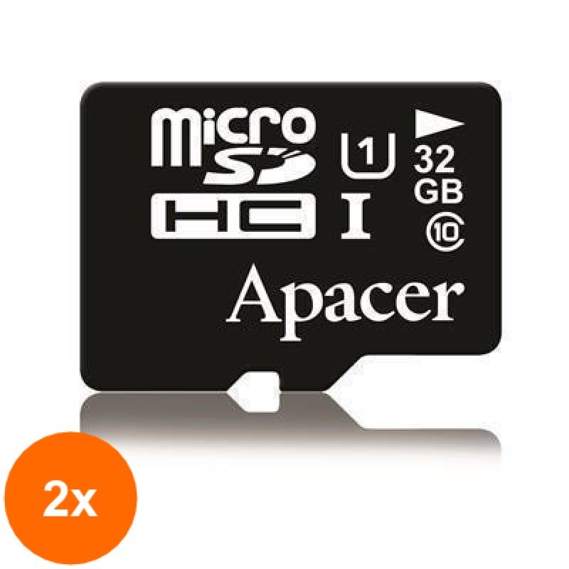 Set 2 x Card Micro SDhc 32GB Clasa 10 Apacer