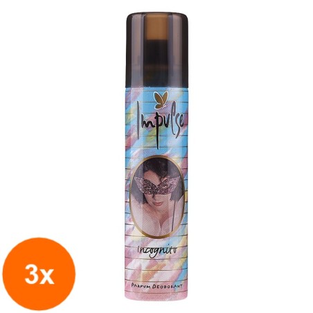 Set 3 x Deodorant Spray Impulse Incognito pentru Femei, 100 ml...