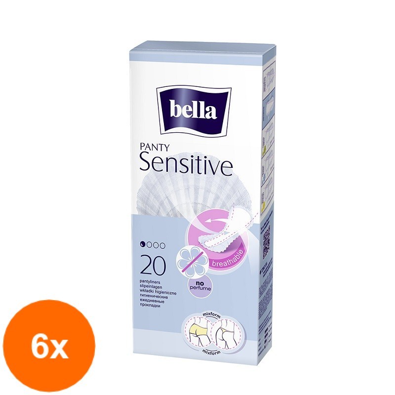 Set 6 x 20 Absorbante Bella Panty, Sensitive