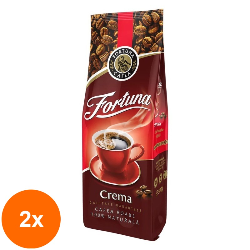 Set 2 x Cafea Macinata Fortuna Crema , 500 g