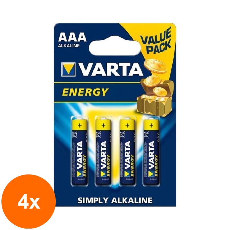 Set 4 x Baterie Varta Energy 4103 R3 4 Bucati
