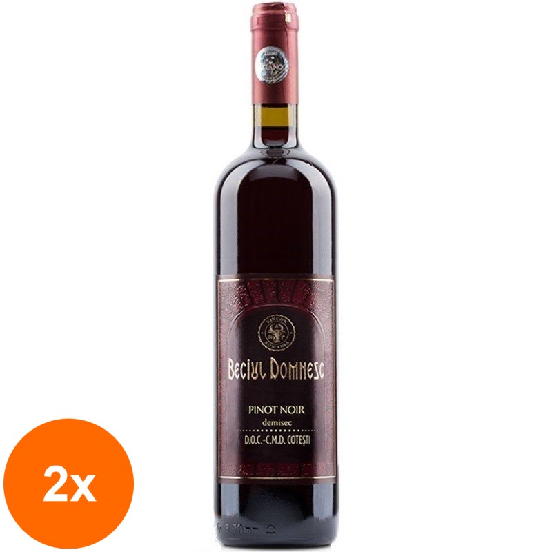 Set 2 x Vin Rosu Beciul Domnesc Pinot Noir, Demisec, 0.75 l