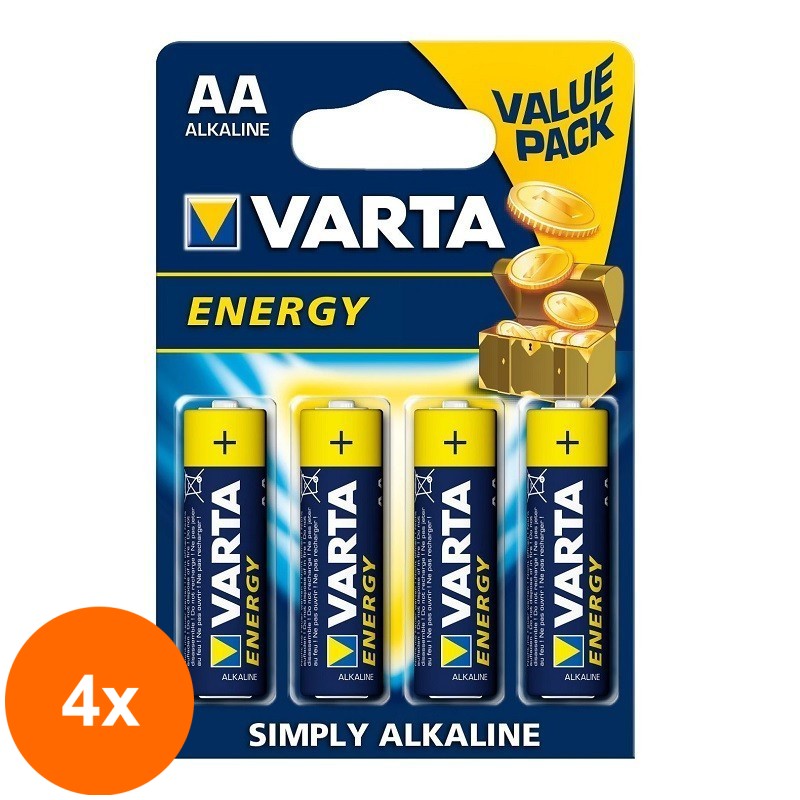 Set 4 x Baterie Varta Energy 4106 R6 4 Bucati