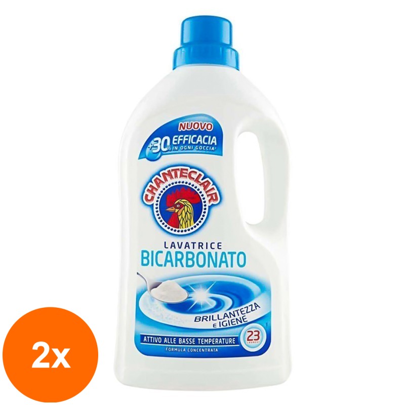 Set 2 x Detergent Rufe Chanteclair cu Bicarbonat, 1.15 l, 23 Spalari