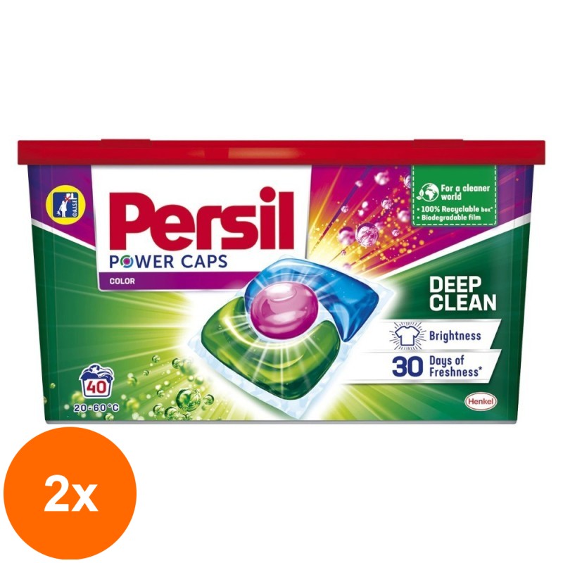 Set 2 x Detergent Capsule Persil Power Caps Color, 40 Spalari