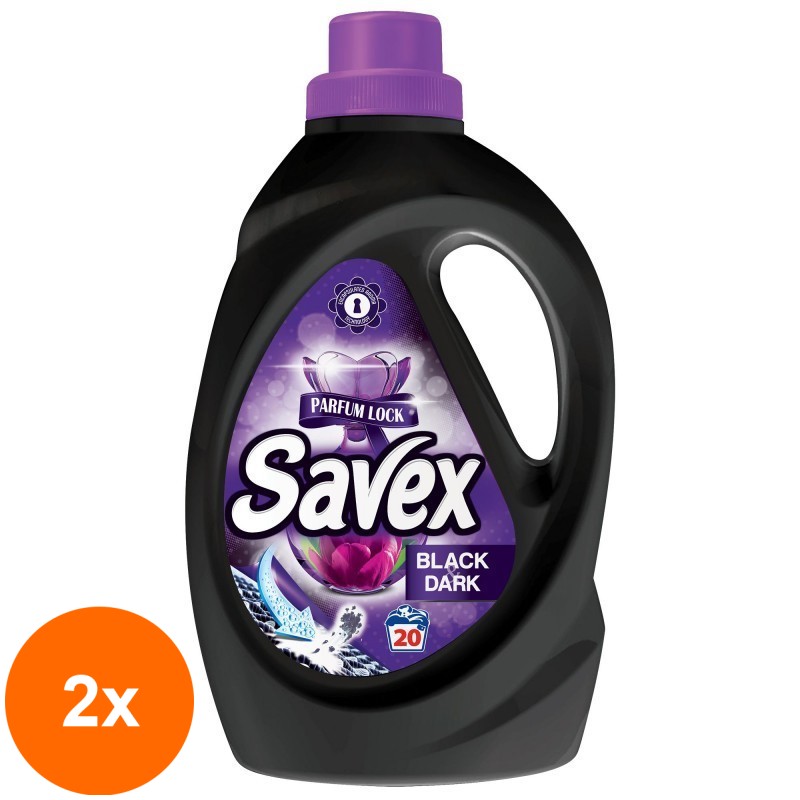 Set 2 x Detergent Lichid Savex Black & Dark, 1.1 l