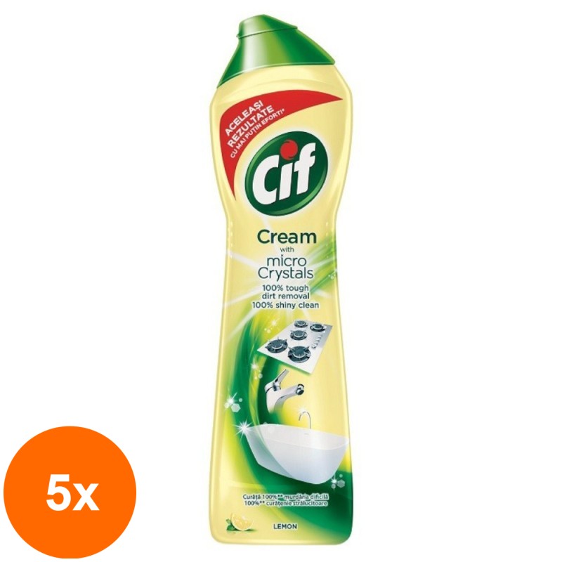 Set 5 x Cif Cream Lemon Solutie Curatat Universala Crema 250ml