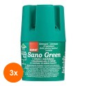 Set 3 x Odorizant Solid pentru Rezervorul Toaletei Sano, Verde, 150 g