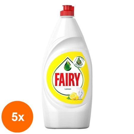 Set 5 x Detergent de Vase Fairy Lemon, 400 ml...