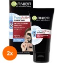 Set 2 x Masca Pure Active Charcoal Peel Off Garnier Skin Naturals 50ml