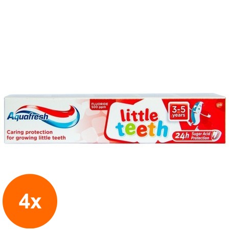Set 4 x Pasta de Dinti Aquafresh Copii Copii Little Teeth 50 ml...