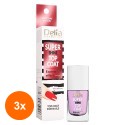 Set 3 x Lac de Unghii Delia Cosmetics Super Shine Top Coat, 11 ml