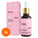Set 2 x Ser Anti-Rid pentru Fata si Decolteu Delia Cosmetics, cu Retinol, 30 ml