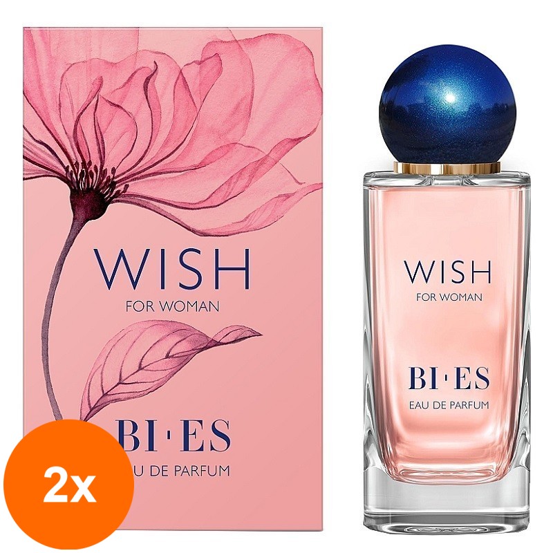Set 2 x 100 ml Apa de Parfum Bi-ES Wish, Femei