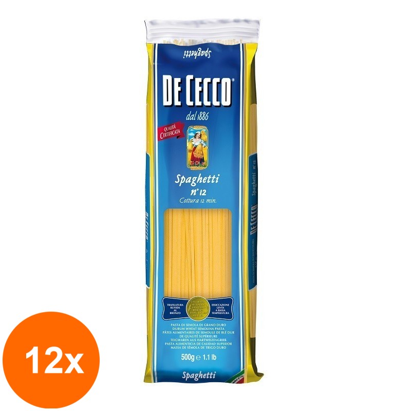 Set 12 x Paste Spaghetti De Cecco 500 g