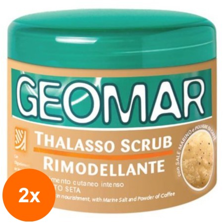 Set 2 x Scrub Remodelare Geomar Thalasso, cu Argan si Unt Karite, 600 g...