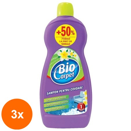 Set 3 x Detergent pentru Covoare Biocarpet 750 ml...