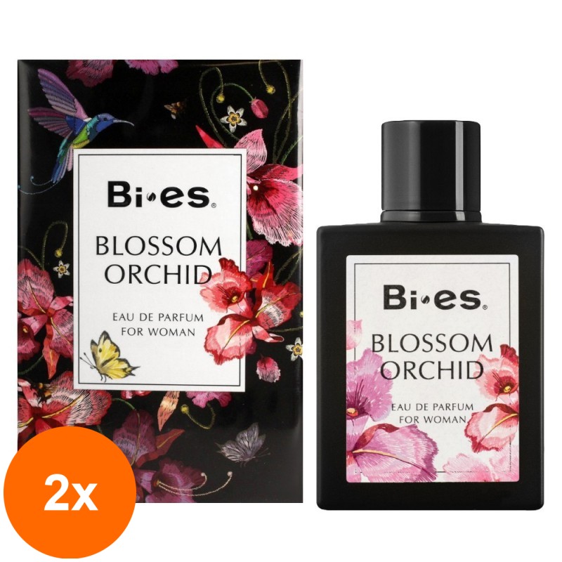 Set 2 x 100 ml Apa de Toaleta Bi-es Blossom Orchid pentru Femei