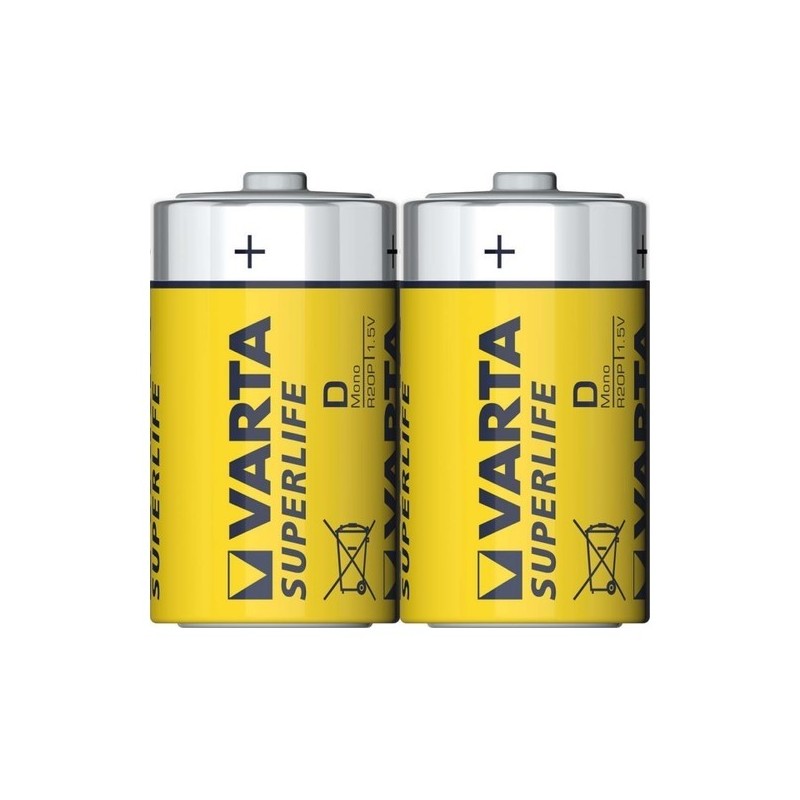 Baterie Varta Superlife 2020 R20 D, 2 Bucati / Folie