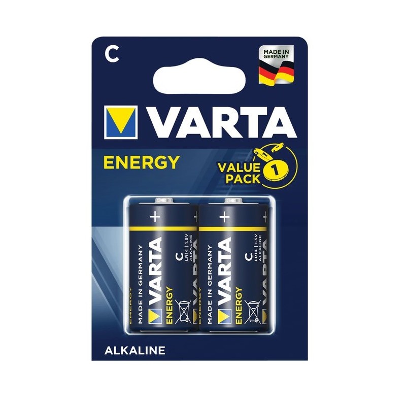 Baterie Varta Energy 4114 R14 C, 2 Bucati / Blister