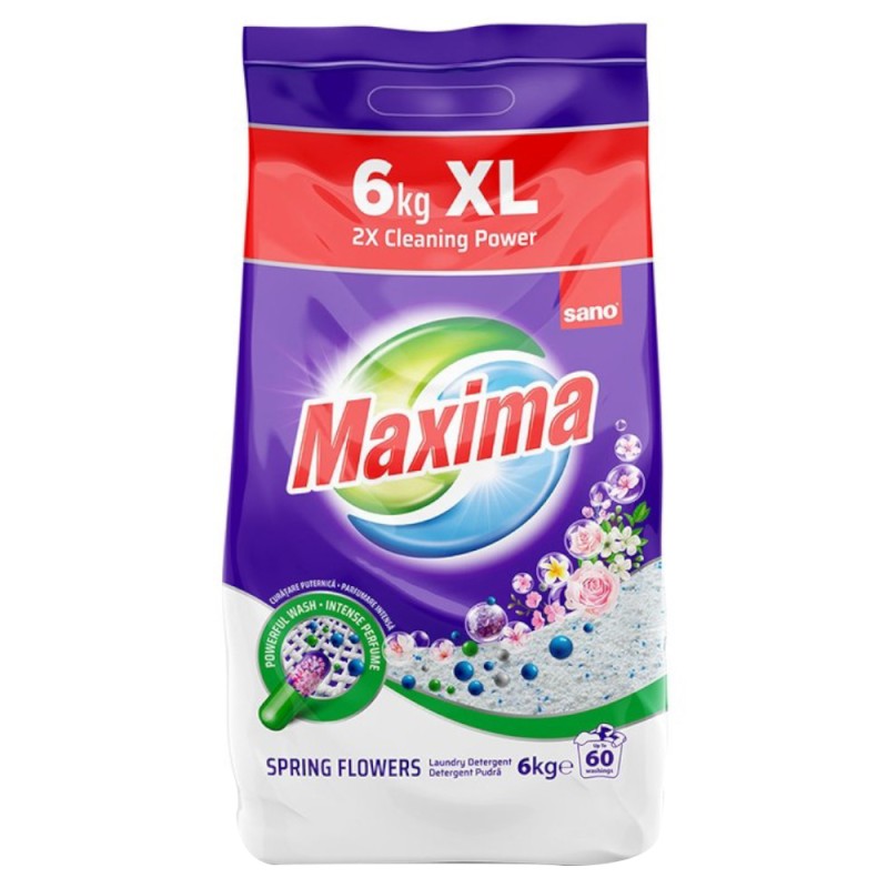 Detergent Pudra Sano Maxima Spring Flowers, 60 Spalari, 6 Kg