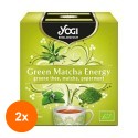 Set 2 x Ceai Bio Green Matcha Energy, Yogi Tea, 12 Plicuri, 21.6 g