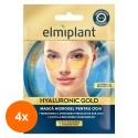 Set 4 x Masca Hidrogel pentru Ochi cu Acid Hialuronic, Elmiplant Gold