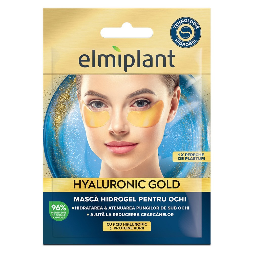 Set 4 x Masca Hidrogel pentru Ochi Elmiplant Hyaluronic Gold