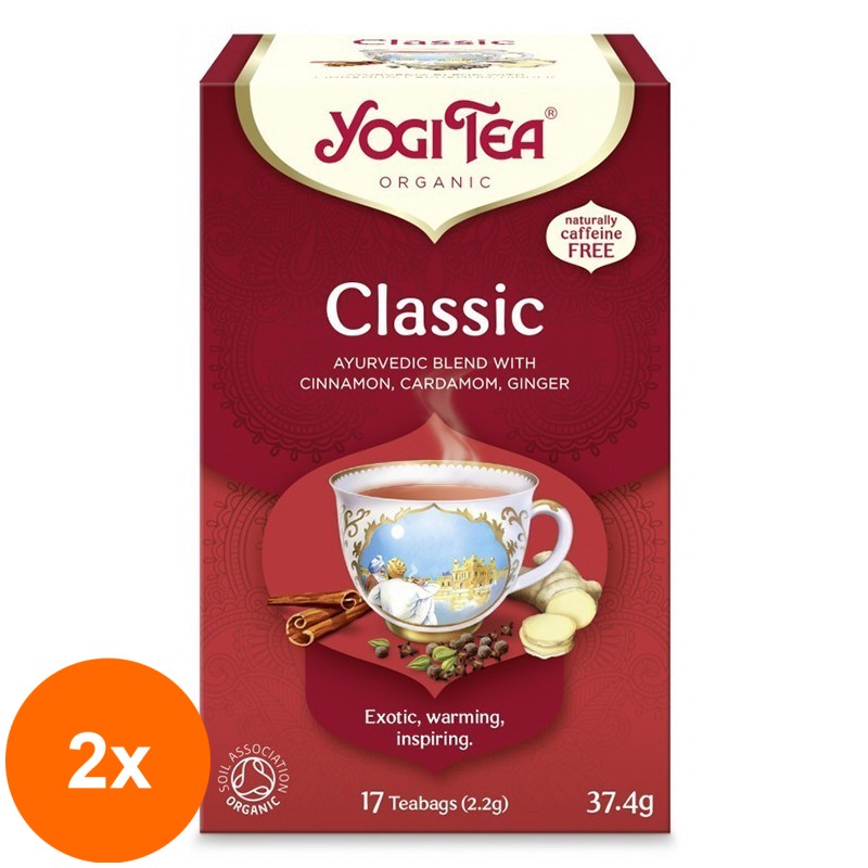 Set 2 x Ceai Bio Classic, Yogi Tea, 17 Plicuri, 37.4 g