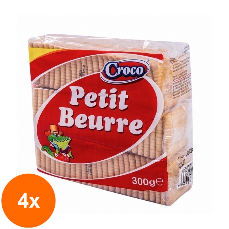 Set 4 x Biscuiti Croco Petit Beurre 300 g