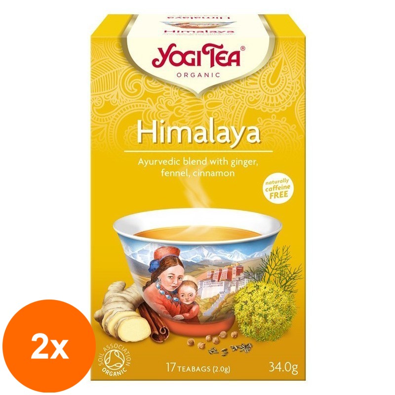 Set 2 x Ceai Bio Himalaya, Yogi Tea, 17 Plicuri, 34 g