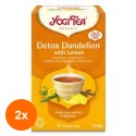 Set 2 x Ceai Bio Detoxifiant cu Papadie si Lamaie, Yogi Tea, 17 Plicuri, 30.6 g