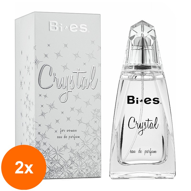 Set 2 x 100 ml Parfum Bi-es pentru Femei Crystal