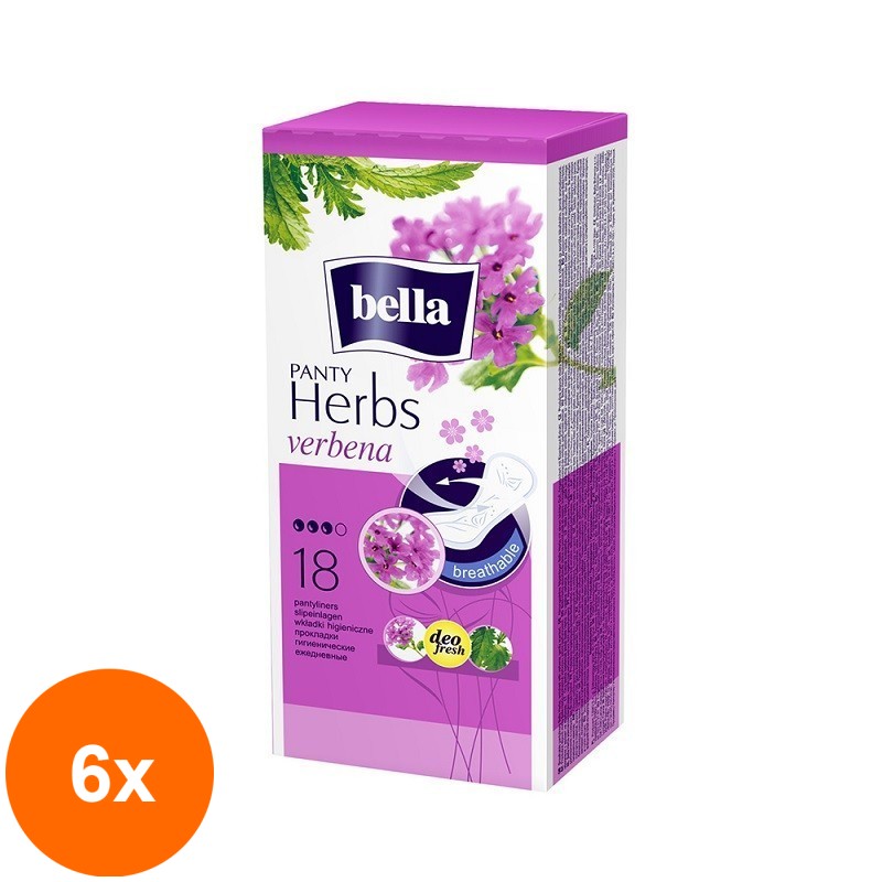 Set 6 x 18 Absorbante Bella Panty, Herbs Verbina