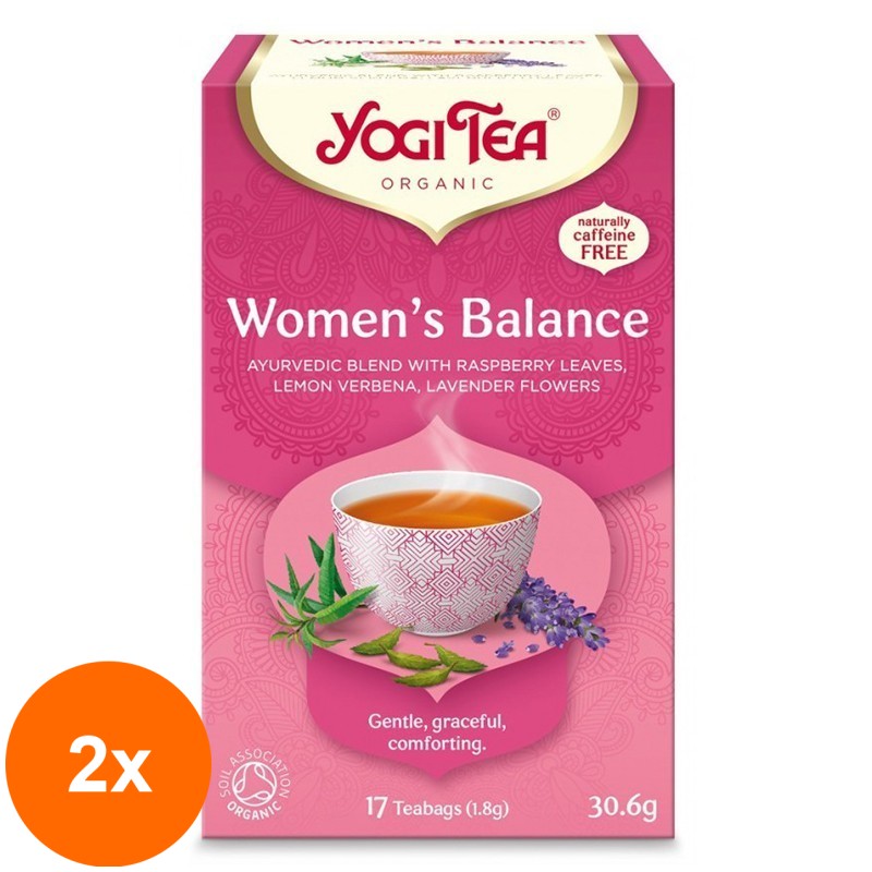 Set 2 x Ceai Bio Echilibrul Femeilor, Yogi Tea, 17 Plicuri, 30.6 g