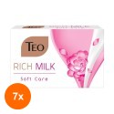 Set 7 x Sapun Teo Rich Milk Soft Care, 90 g