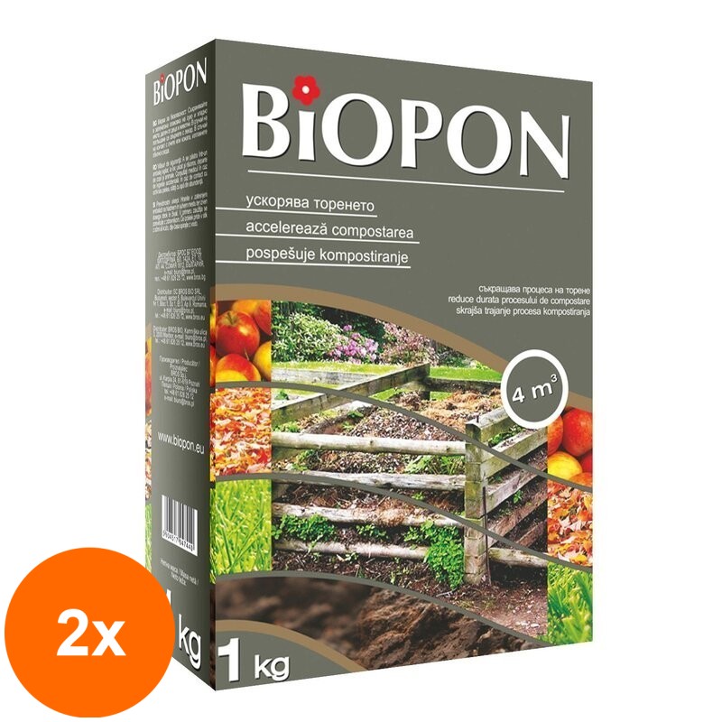 Set 2 x Compost Granulat Biopon 1 kg