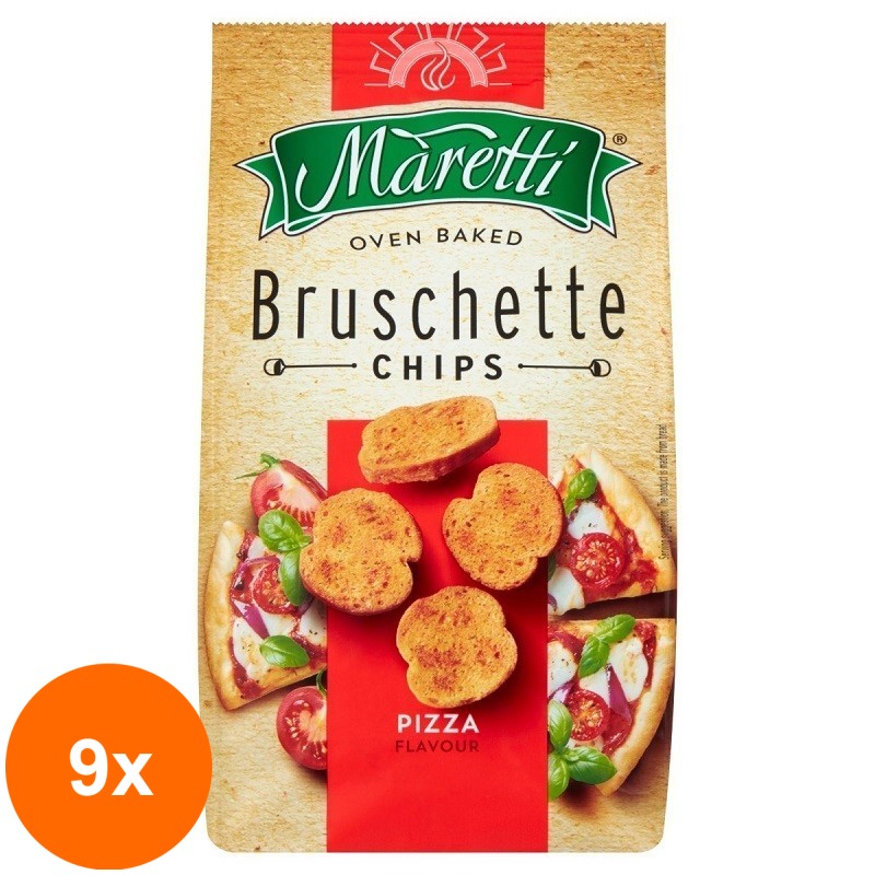 Set 9 x Bruschette Maretti cu Aroma de Pizza, 70 g