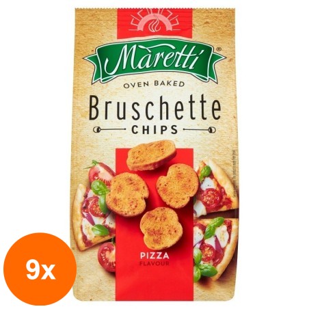 Set 9 x Bruschette Maretti cu Aroma Pizza Al Forno 70 g...