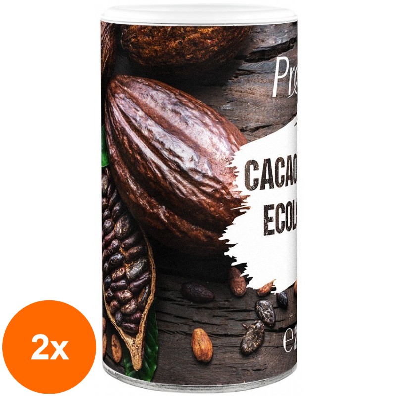 Set 2 x Cacao Pudra Bio, 200 g
