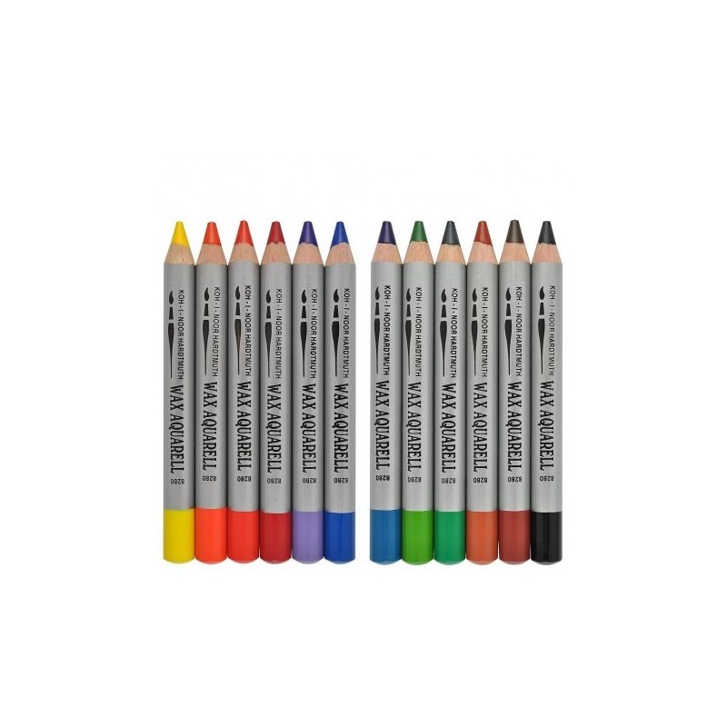 Creion Colorat Cerat, Koh-I-Noor, Wax Aquarell, 6 x 11.5 x 123 mm