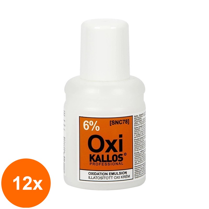 Set 12 x 60 ml Emulsie Oxidanta Crema Kallos 6 %