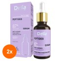 Set 2 x Ser Anti-Imbatranire pentru Fata si Decolteu Delia Cosmetics, cu Peptide, 30 ml